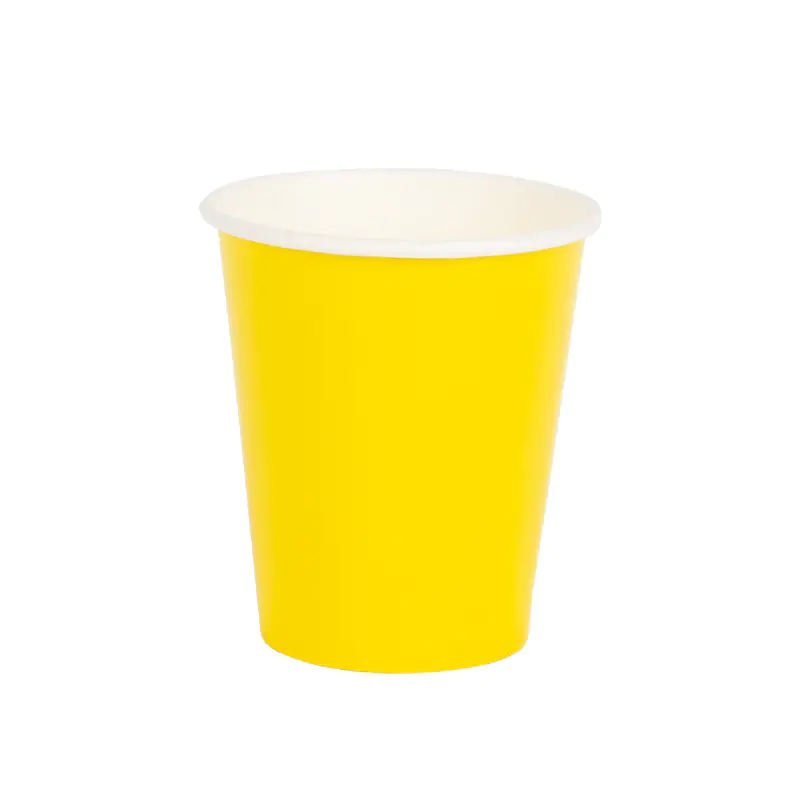 Sarı Pastel Kağıt Bardak 8'li